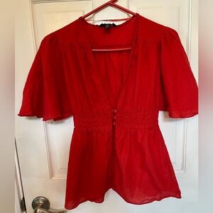 H&M Vibrant Red Blouse